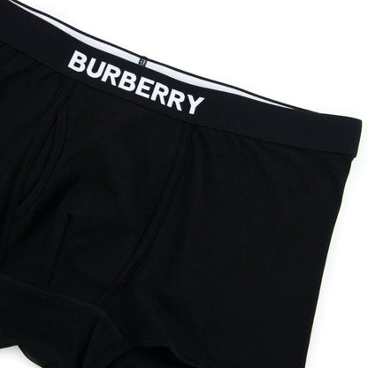 Burberry Logo Detail Stretch Cotton Boxer Shorts Black