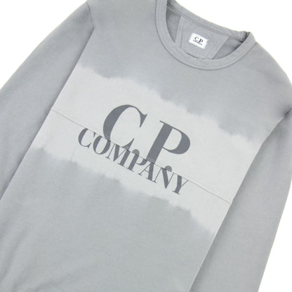CP Company Light Fleece Tie-dye Logo Sweatshirt Griffin Grey 937