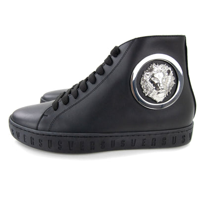 Versace Versus Lion Head High Top Sneaker Black