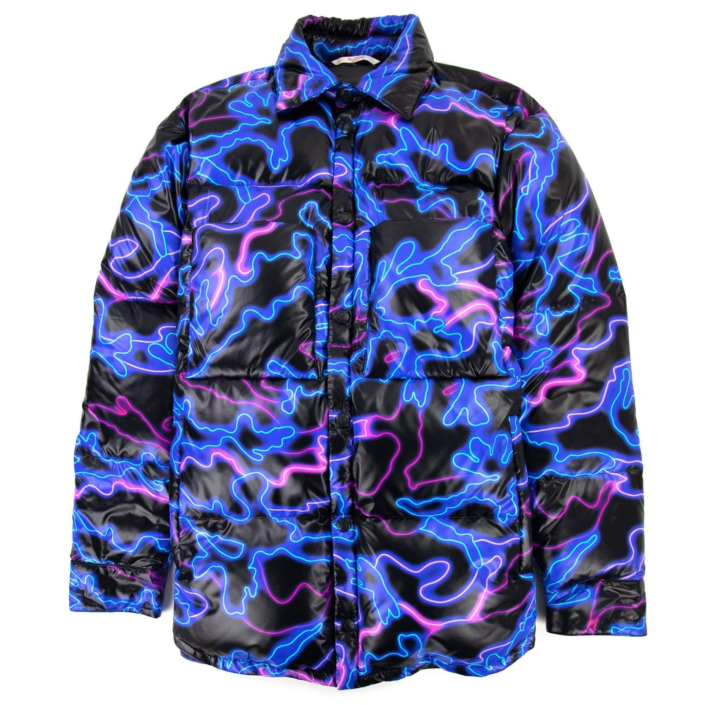 Valentino Neon Padded Jacket Neon Camo N36