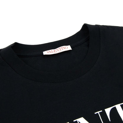 Valentino Logo Oversized T Shirt Black 0ni