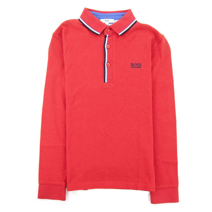 Hugo Boss Kids Twin Tipped L/s Polo Red