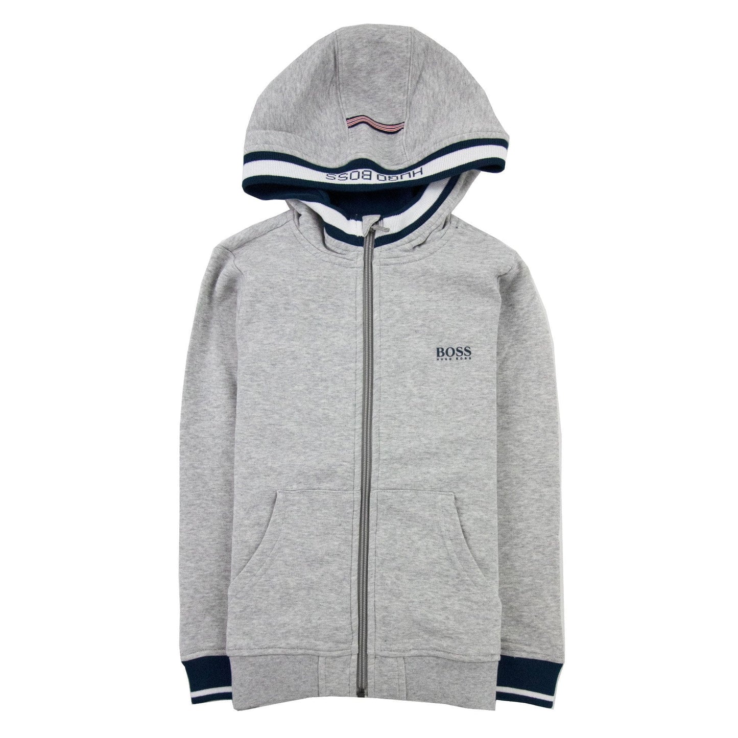 Hugo Boss Kids Hoody Side Logo Light Grey