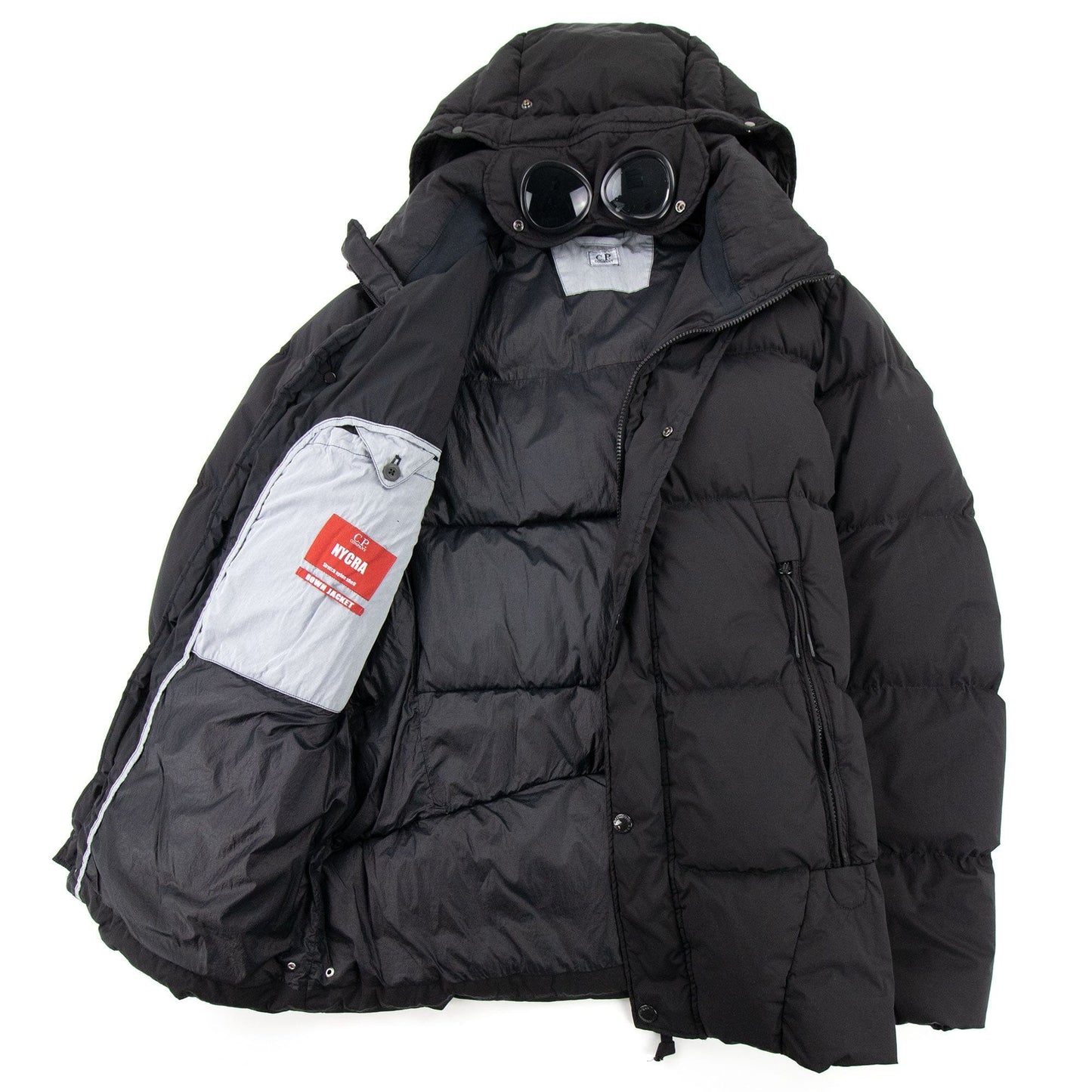 Cp Company Goggle Padding Medium Down Jacket Black 999