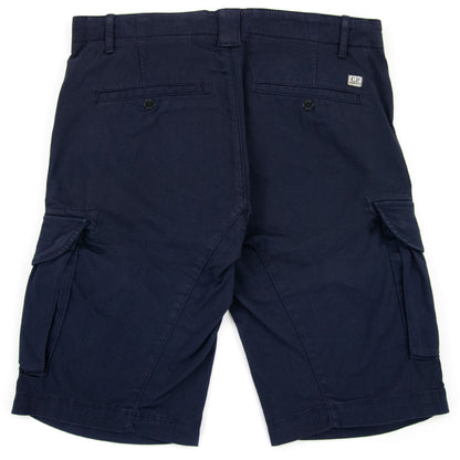 Cp Company Bermuda Cargo Stretch Sateen Shorts Navy 888