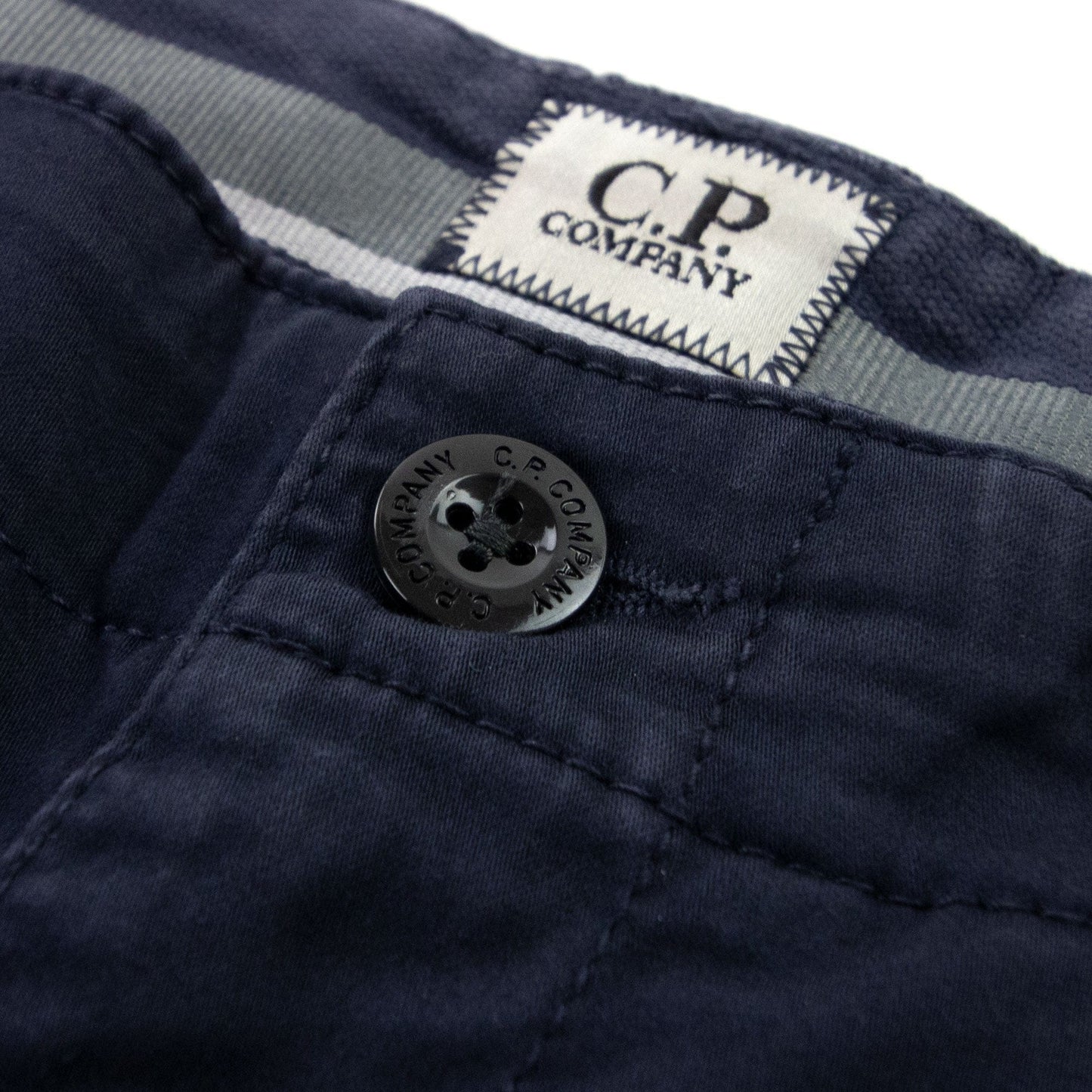 Cp Company Bermuda Cargo Stretch Sateen Shorts Navy 888
