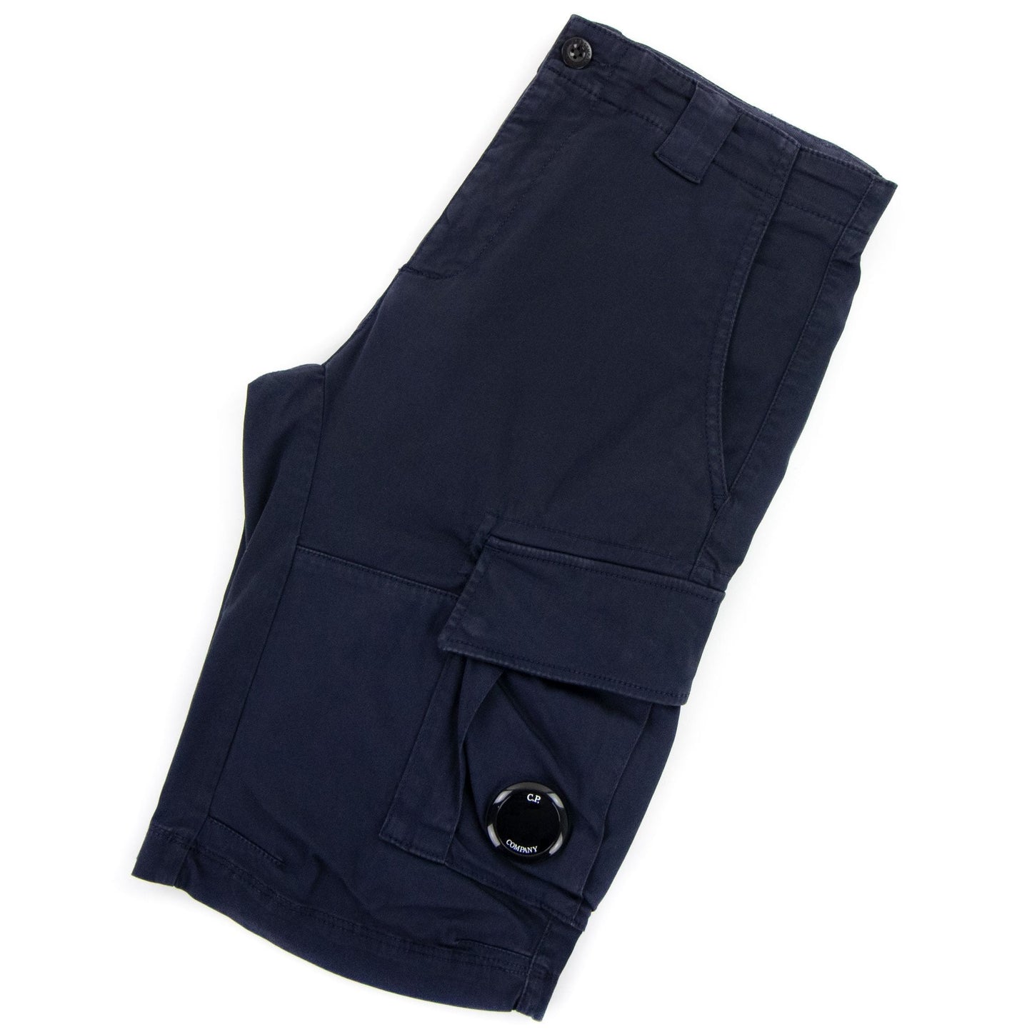 Cp Company Bermuda Cargo Stretch Sateen Shorts Navy 888