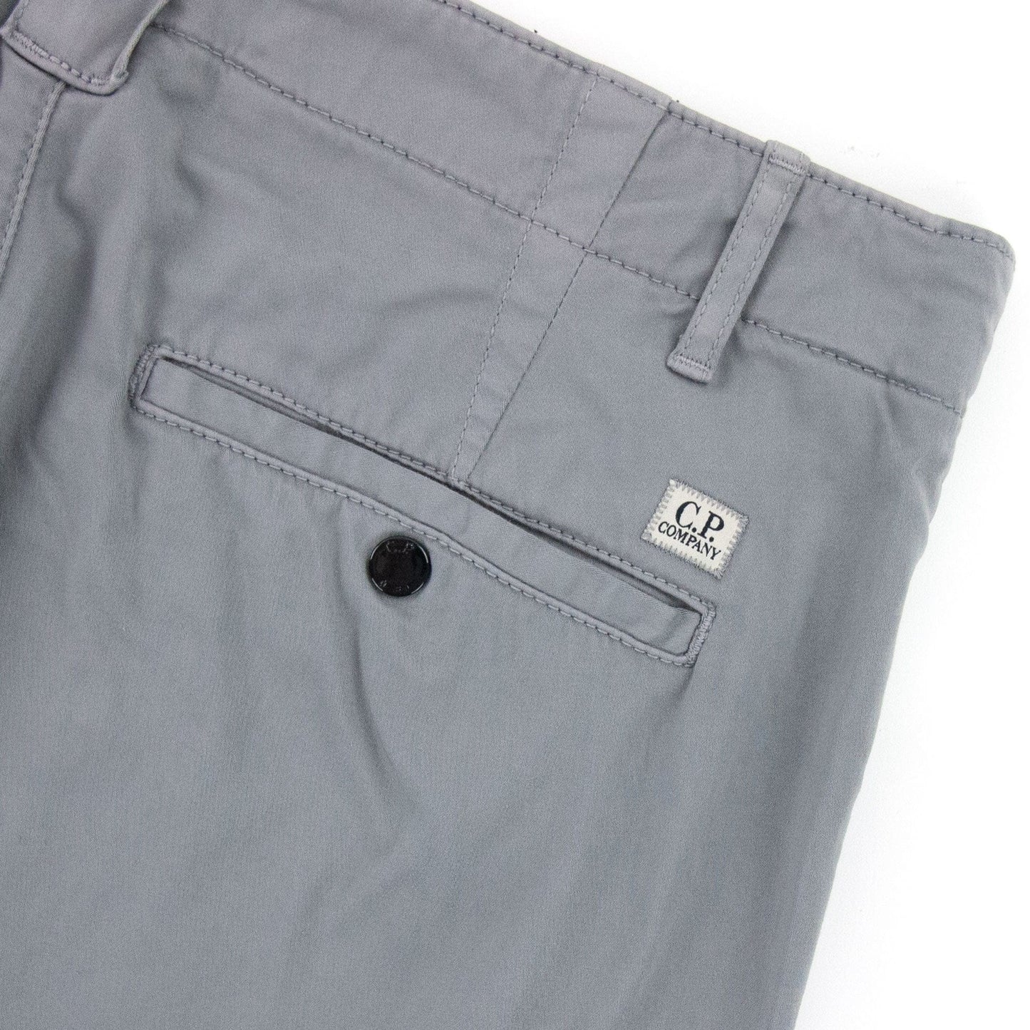 Cp Company Bermuda Cargo Stretch Sateen Shorts Griffin Grey 937
