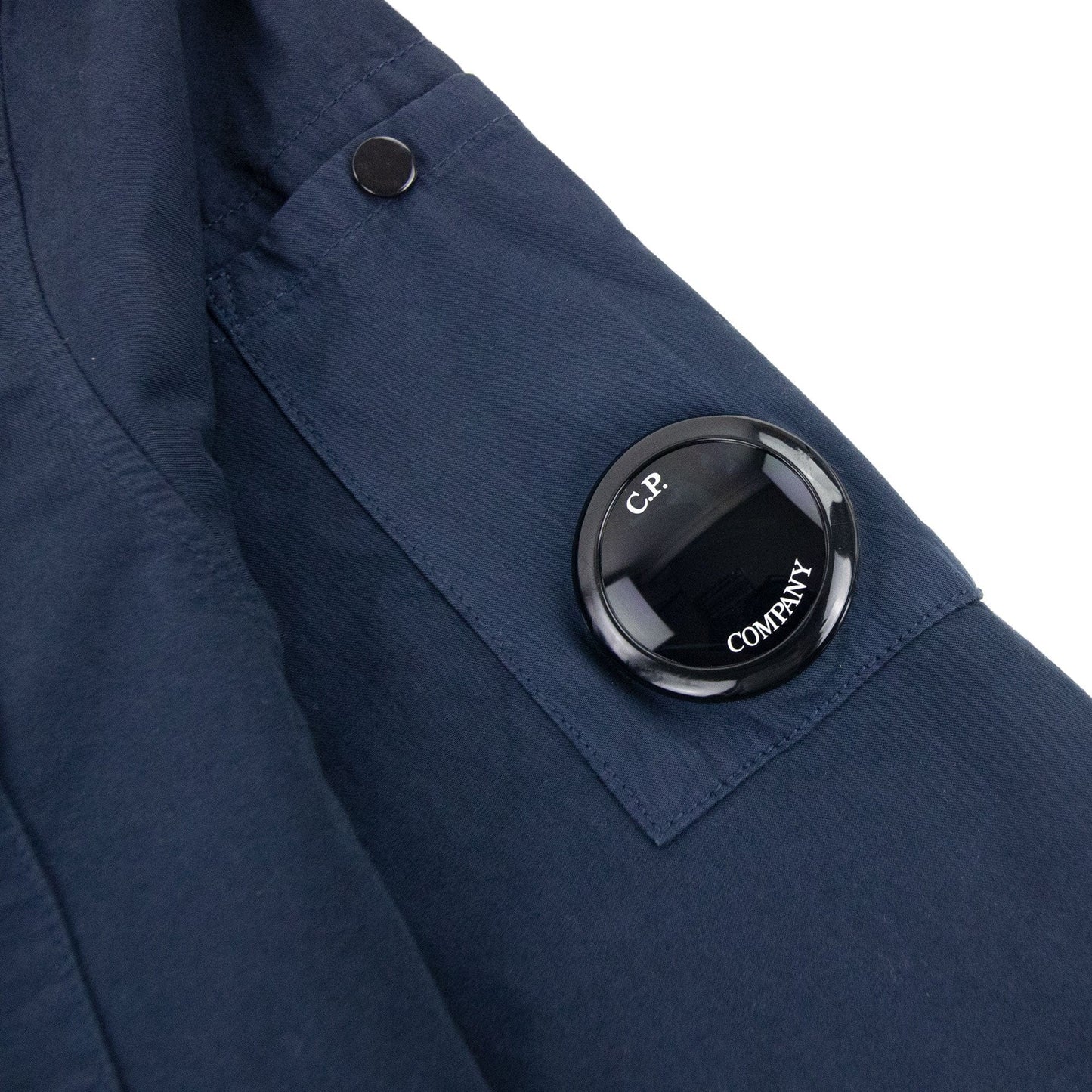 Cp Company Emerized Gabardine Zipped Shirt Navy 888