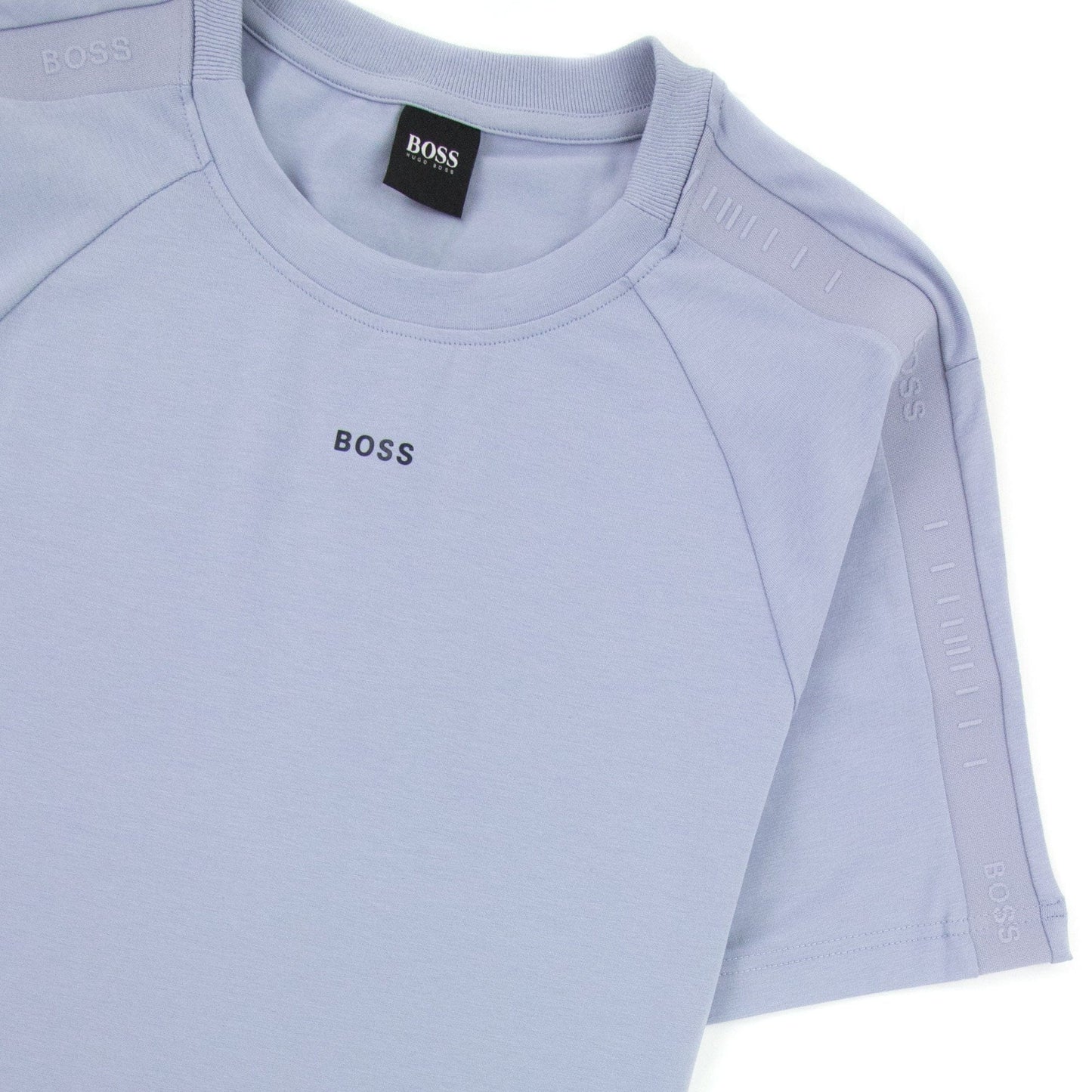 Hugo Boss Tee Tape Logo T Shirt Light Blue 481