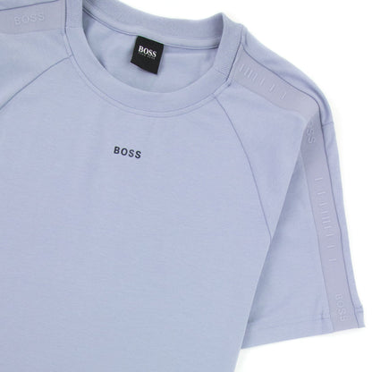 Hugo Boss Tee Tape Logo T Shirt Light Blue 481