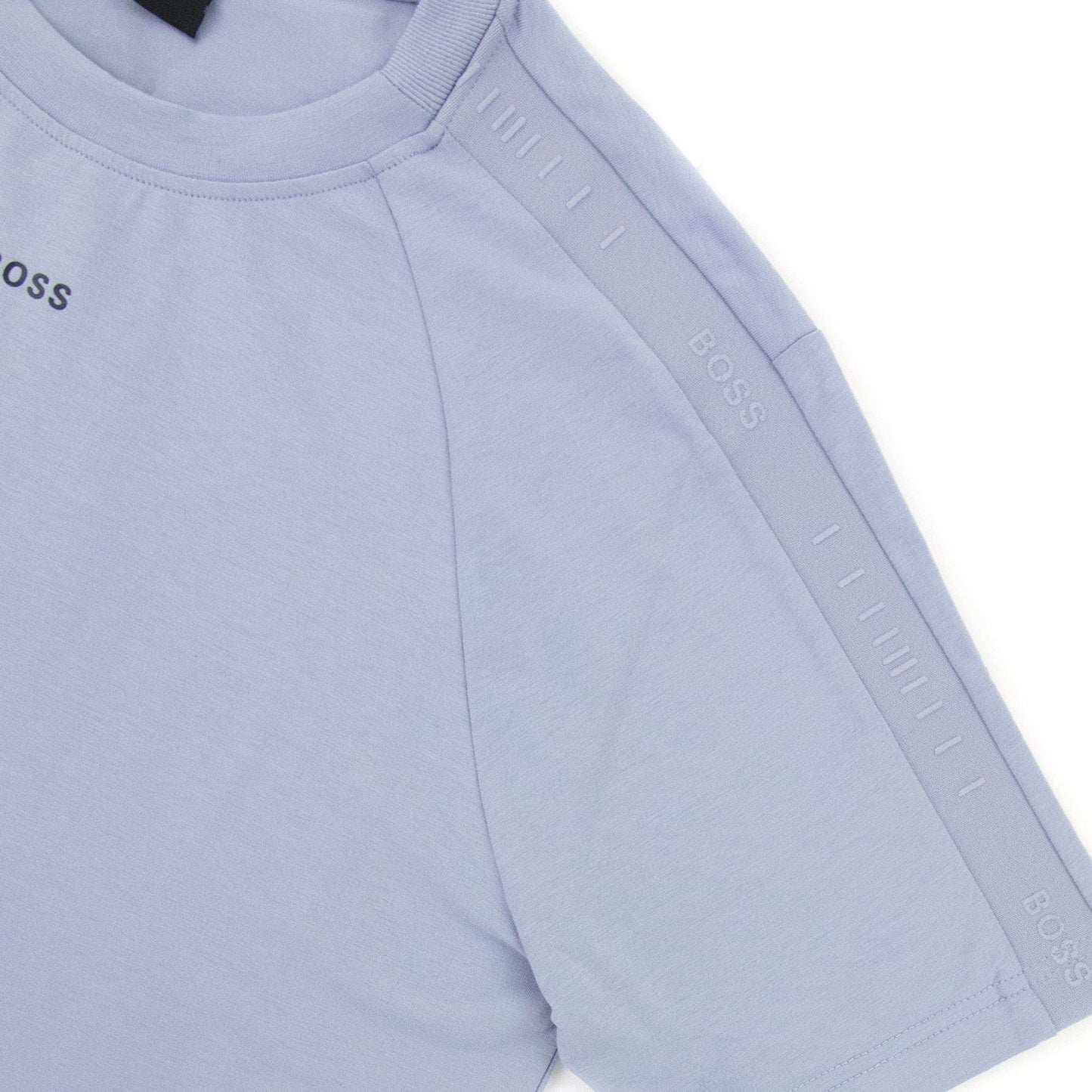 Hugo Boss Tee Tape Logo T Shirt Light Blue 481