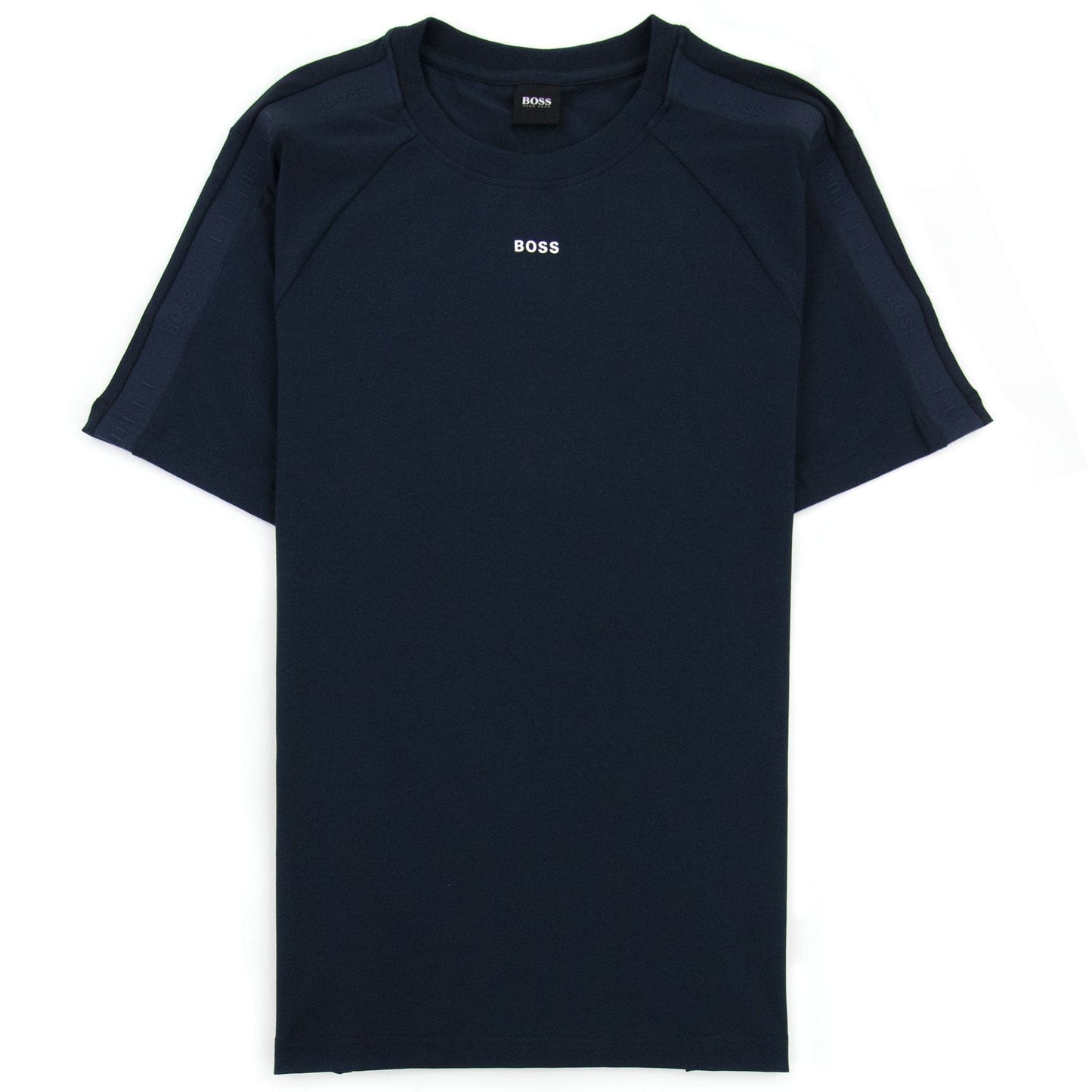 Hugo Boss Tee Tape Logo T Shirt Navy 410