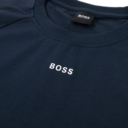 Hugo Boss Tee Tape Logo T Shirt Navy 410