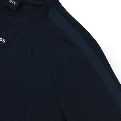 Hugo Boss Tee Tape Logo T Shirt Navy 410