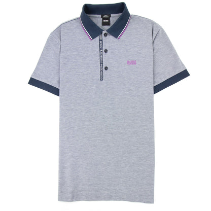Hugo Boss Paule 4 Short Sleeve Polo Shirt Grey/navy