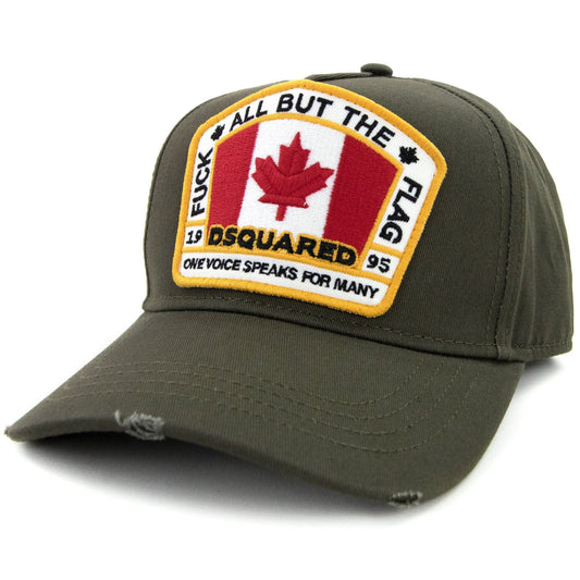 Dsquared2 Canadian Flag Baseball Cap Military Green