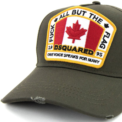 Dsquared2 Canadian Flag Baseball Cap Military Green