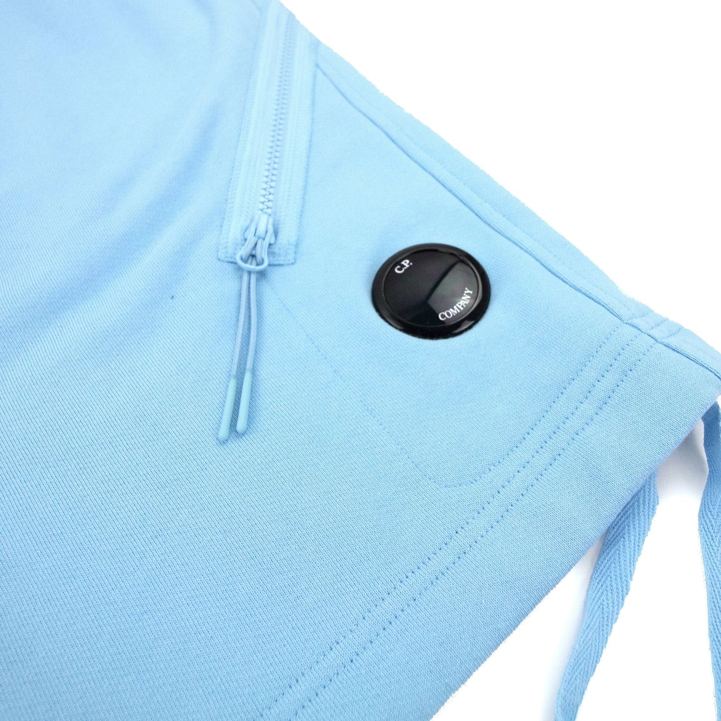 Cp Company Diagonal Raised Fleece Shorts Sky Blue 832