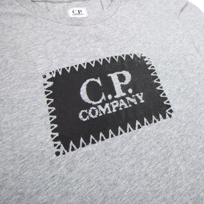 Cp Company Patch Logo T-shirt Grey Black