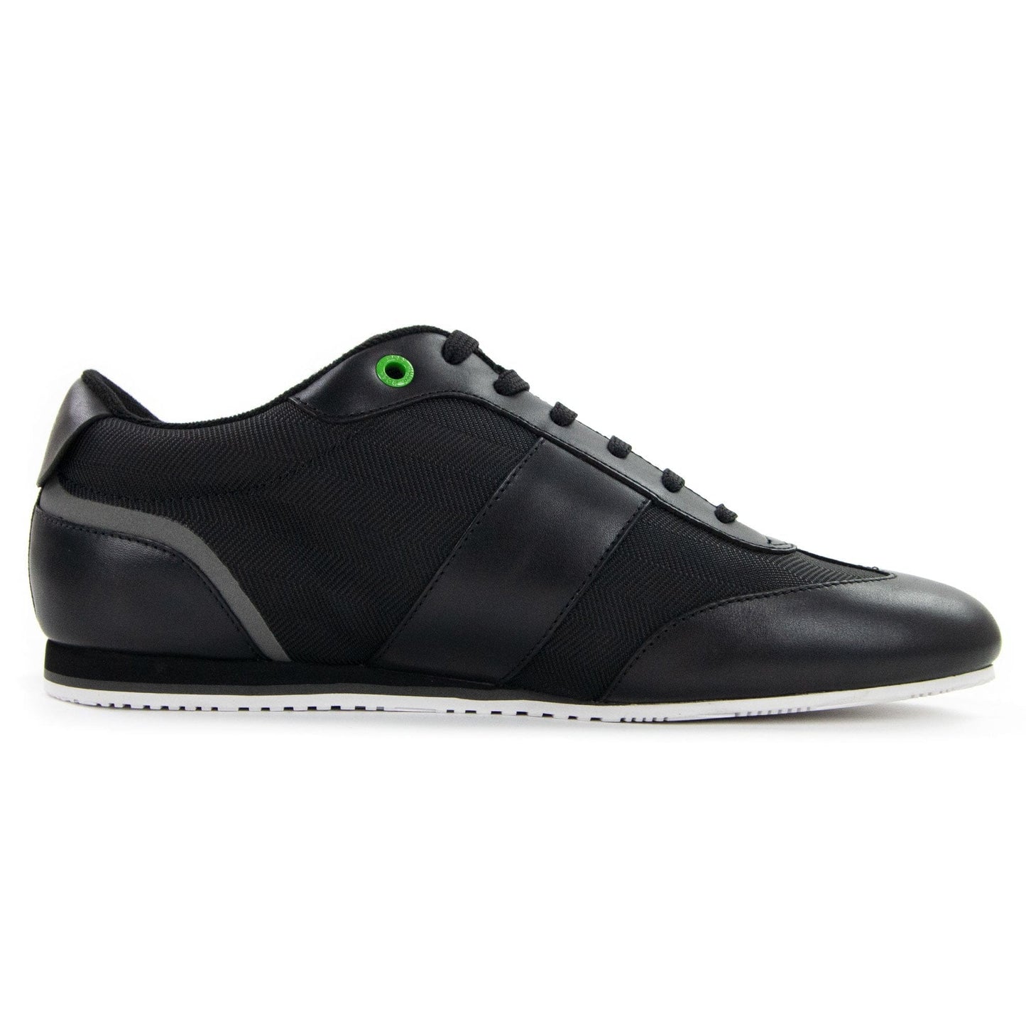 Hugo Boss Lighter Low Leather Mesh Trainers Black