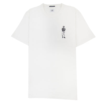 Cp Company 30/2 Mercerized Jersey Sailor T Shirt White 103
