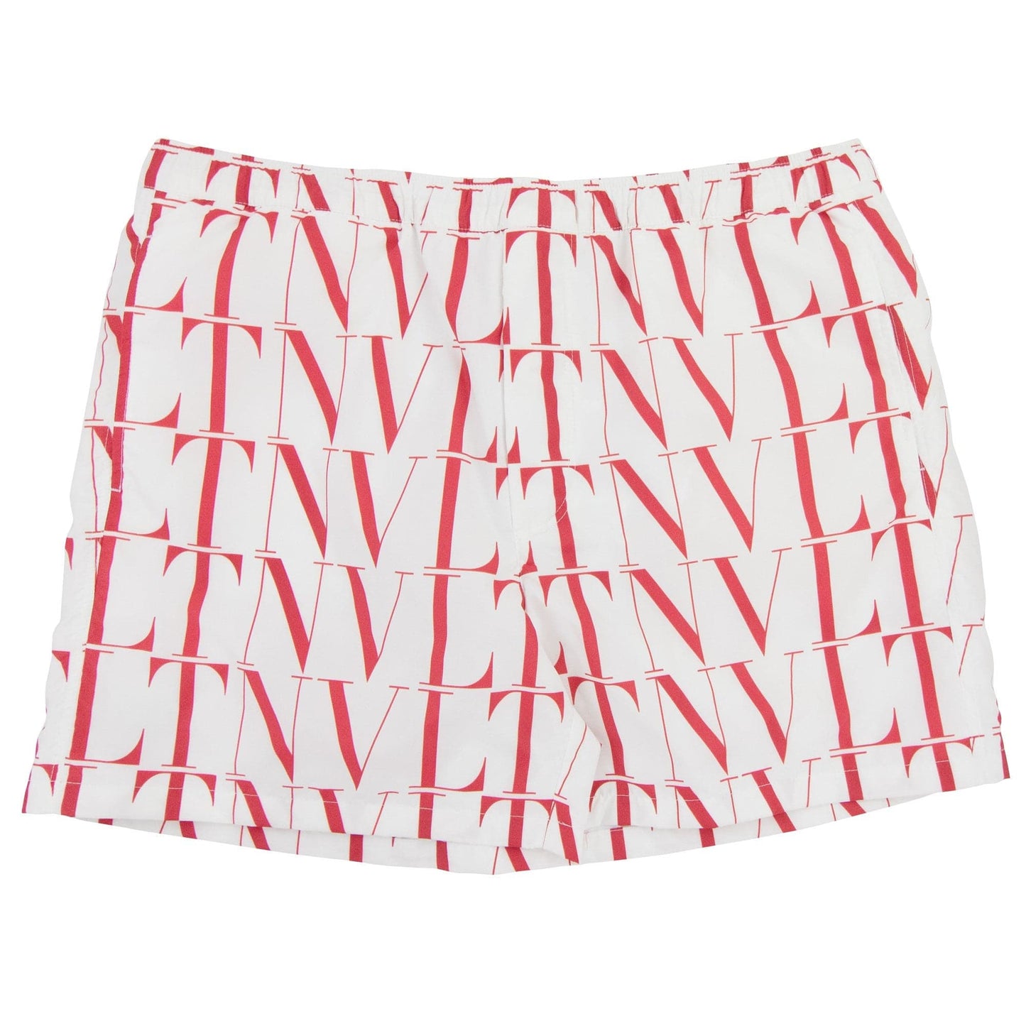Valentino Vltn Multi Swim Shorts White/red