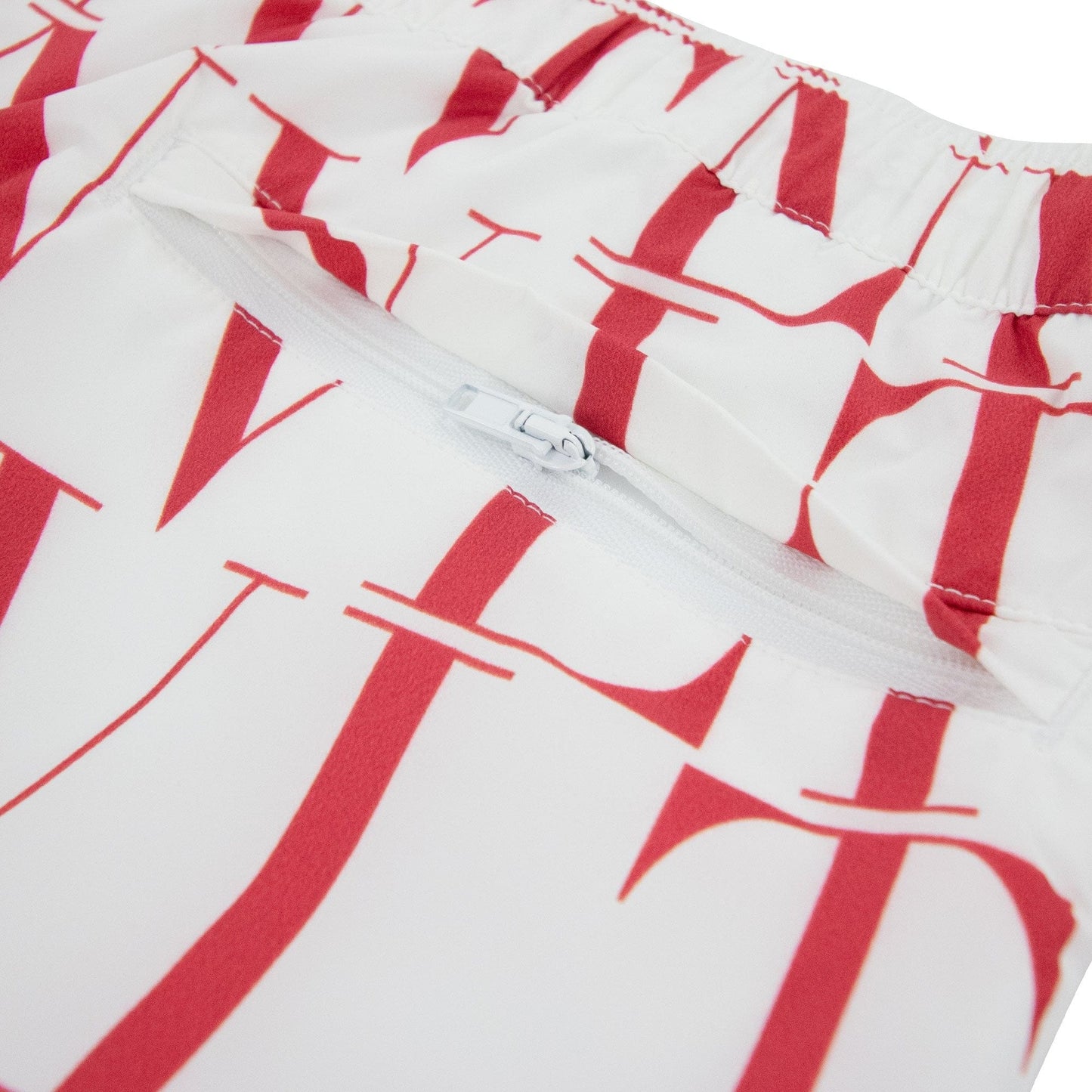 Valentino Vltn Multi Swim Shorts White/red