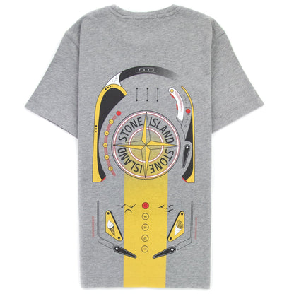 Stone Island Junior Graphic Print T Shirt Grey V0064