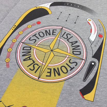 Stone Island Junior Graphic Print T Shirt Grey V0064