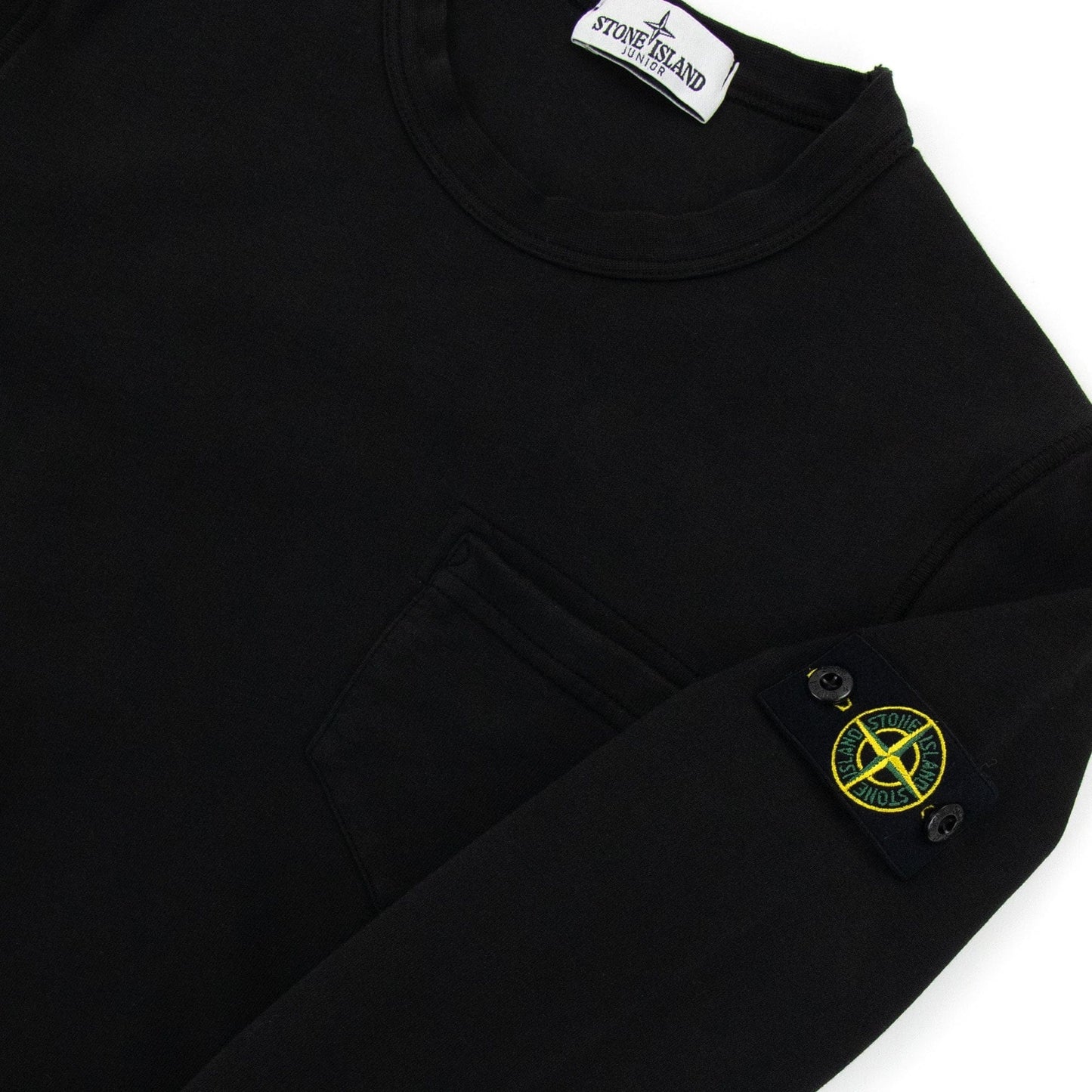 Stone Island Junior 62040 Bubble Gum Print Sweatshirt Black V0029