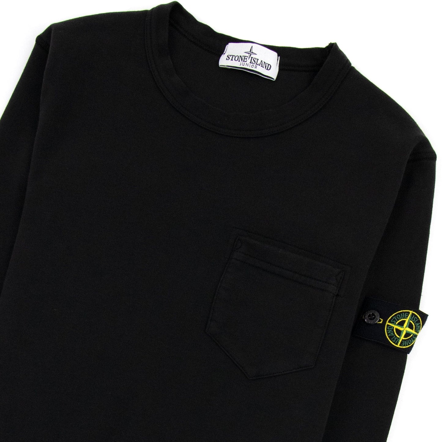 Stone Island Junior 62040 Bubble Gum Print Sweatshirt Black V0029