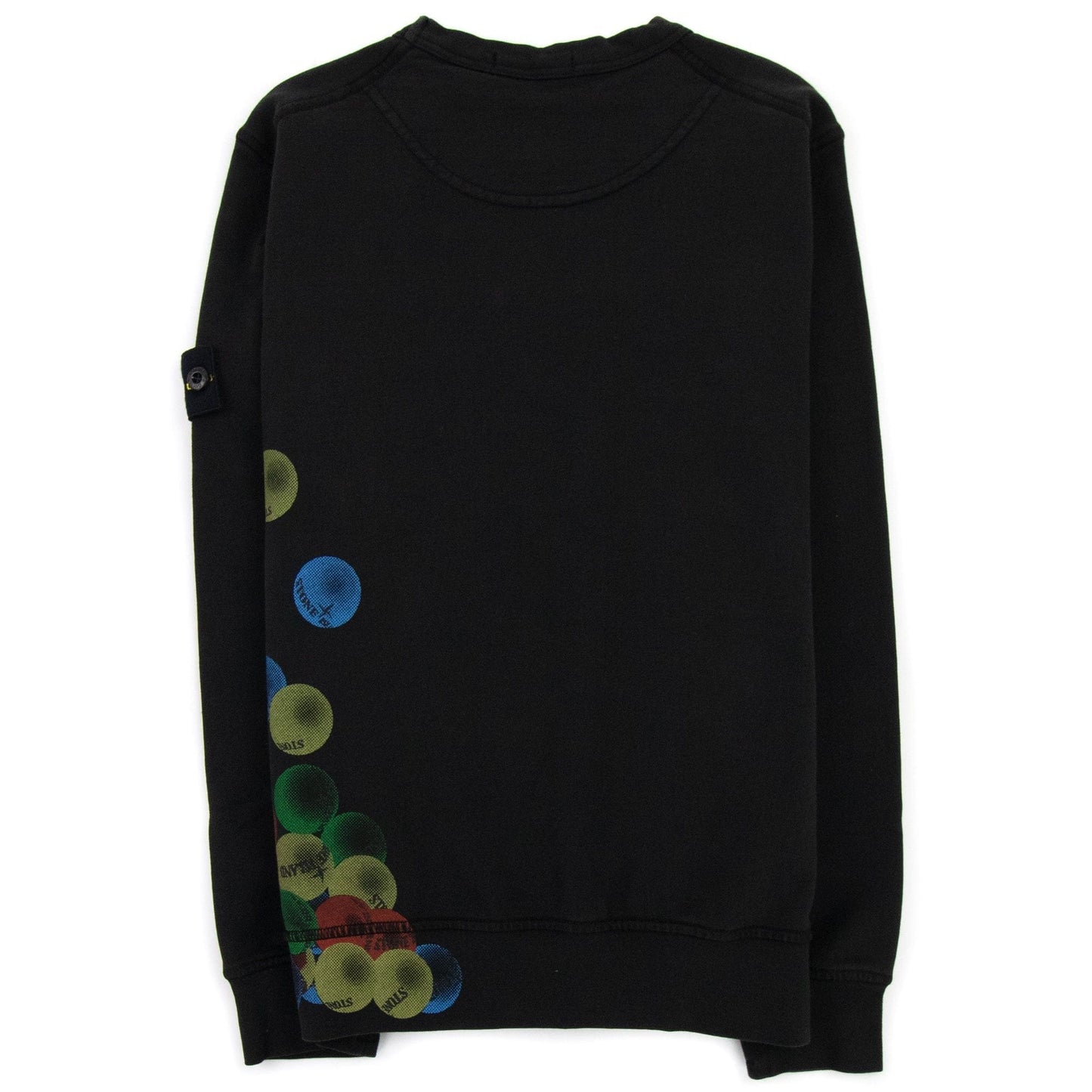 Stone Island Junior 62040 Bubble Gum Print Sweatshirt Black V0029