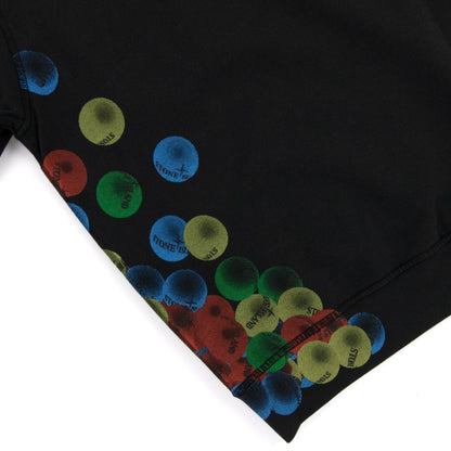 Stone Island Junior 62040 Bubble Gum Print Sweatshirt Black V0029