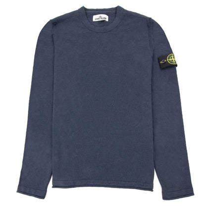 Stone Island 502b0 Fine Knit Sweater Navy Blue V0020