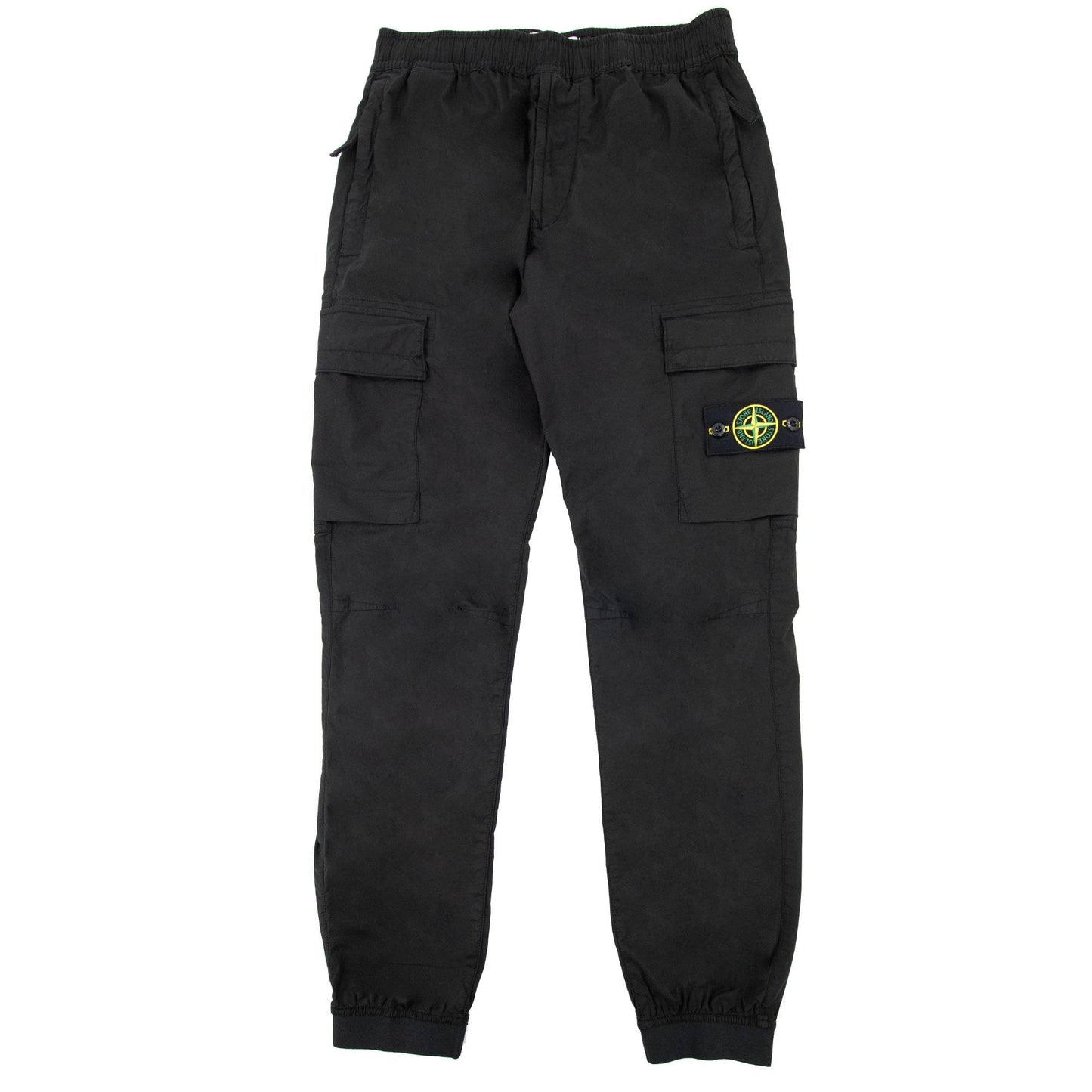 Stone Island 31303 Stretch Cotton Tela Paracadute Garment Dye Black V0029
