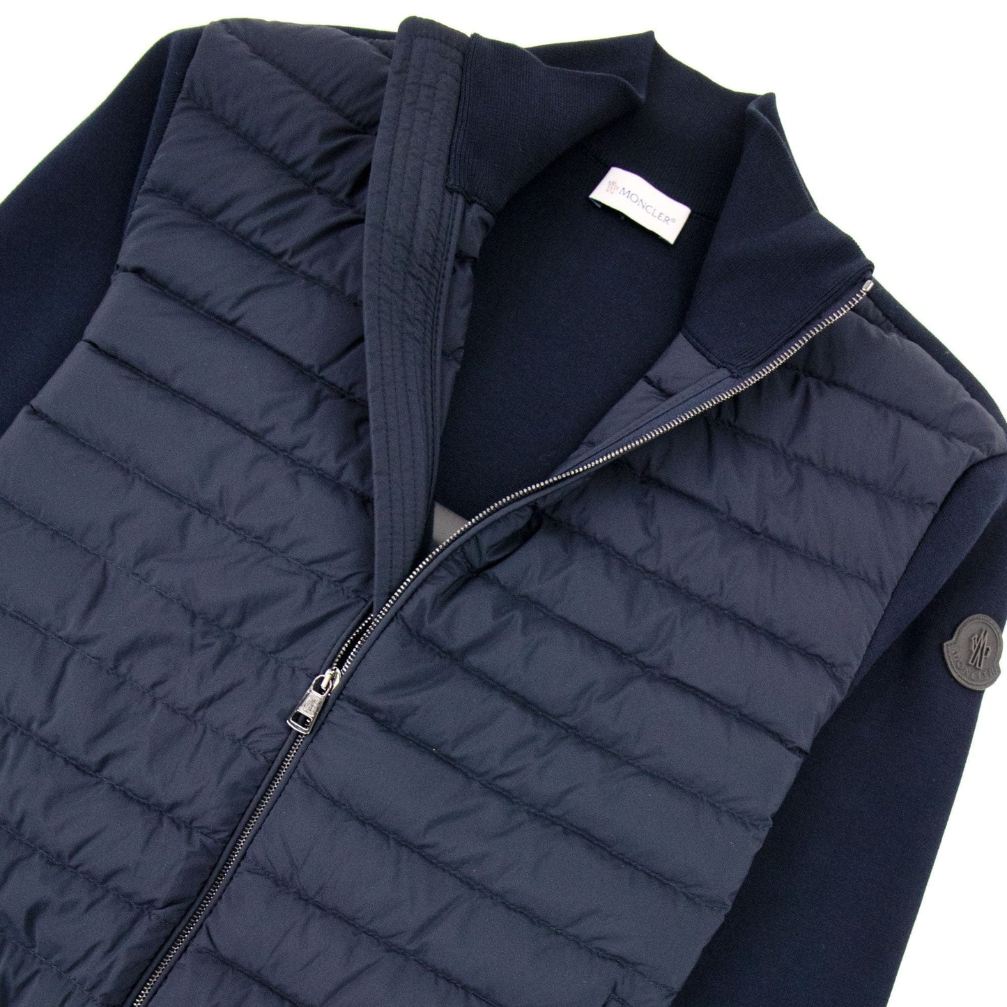 Moncler Padded Cotton Cardigan Navy