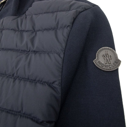 Moncler Padded Cotton Cardigan Navy