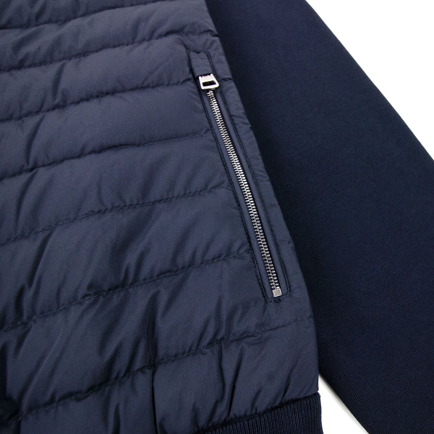 Moncler Padded Cotton Cardigan Navy