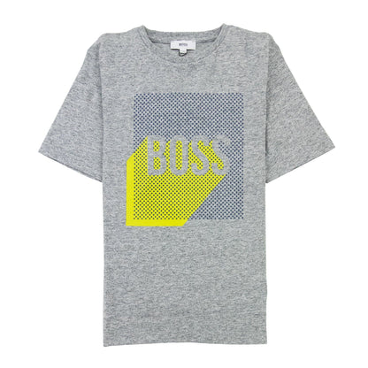 Hugo Boss Kids Square Logo T/s Grey Marl