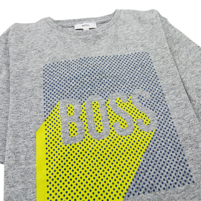 Hugo Boss Kids Square Logo T/s Grey Marl