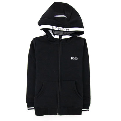 Hugo Boss Junior Fleece Hoody Black