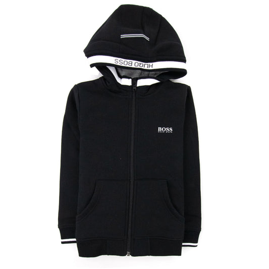 Hugo Boss Junior Fleece Hoody Black