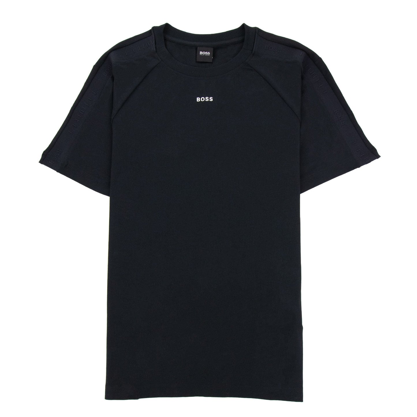 Hugo Boss Tee Tape Logo T Shirt Black 001