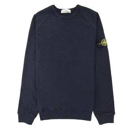 Stone Island 66360 Malfile Fleece Garment Dyed Sweatshirt Navy V0020