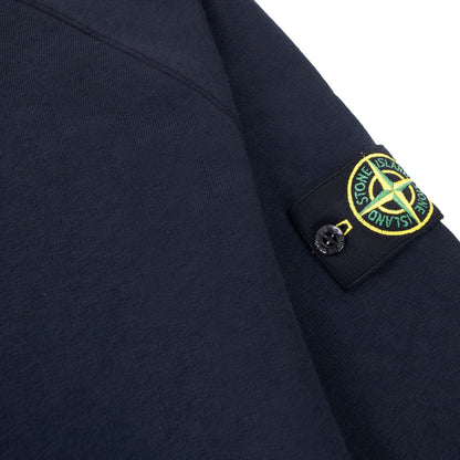 Stone Island 66360 Malfile Fleece Garment Dyed Sweatshirt Navy V0020