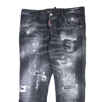 Dsquared2 Black Ripped Wash Skater Jean Black