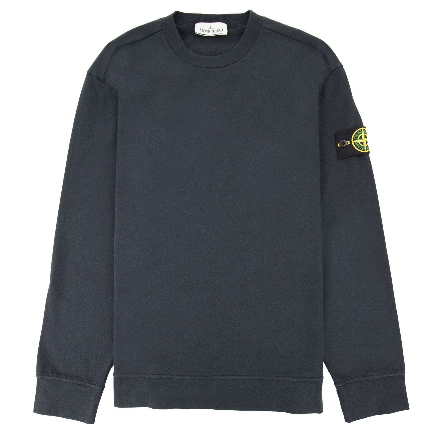 Stone Island Stone Island Garment Dyed Heavy Cotton Sweater Navy Blue V0020
