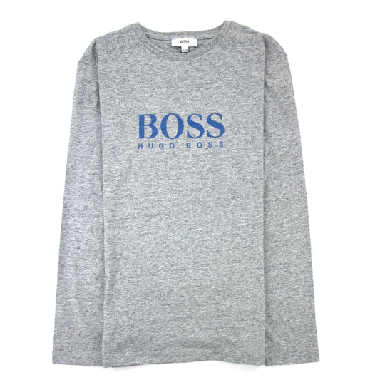 Hugo Boss Kids Ls Top Boss Sign Chest Grey Marl