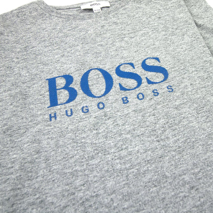 Hugo Boss Kids Ls Top Boss Sign Chest Grey Marl